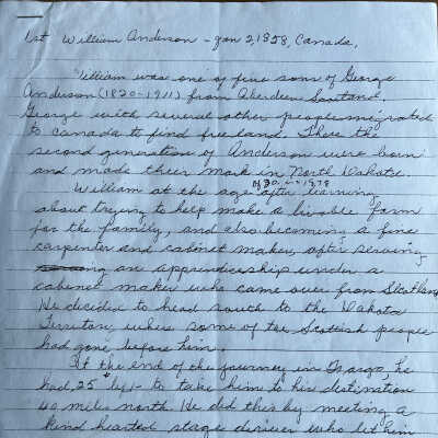 Anderson family: William Anderson’s life story, 1858 to 1995