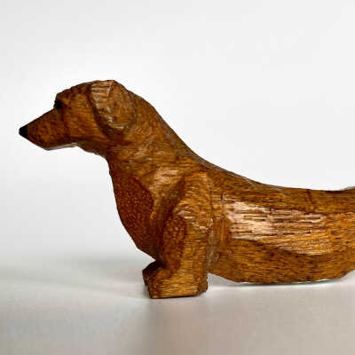 Hand-Carved Dog Figurine - McGee