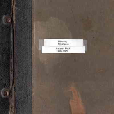 Henning Hardware, Hillsboro, ND: Ledger Book, 1928-1929