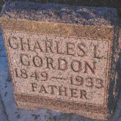 Salem Lutheran Cemetery, Bingham Township, Traill County, ND: Grave-monument, Charles L. Gordon, courtesy US Find-a-Grave