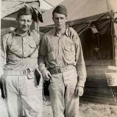 Beaner Olson (left)