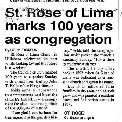 Page 1, Hillsboro Banner, 26 December 2014