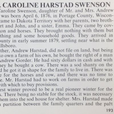 Traill County History, Vol. I., pg. 193