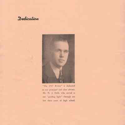 Hillsboro High School 1947 Yearbook: Dedication page