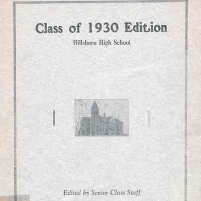 Hillsboro High School 1930 Yearbook