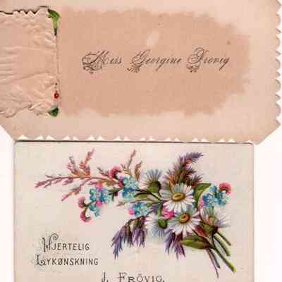 Georgine Frovig and J. Frovig calling cards