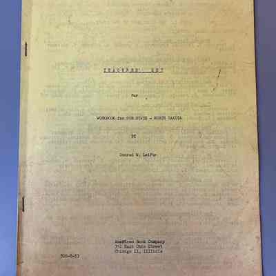 Teachers' Key - Workbook for Our State - North Dakota