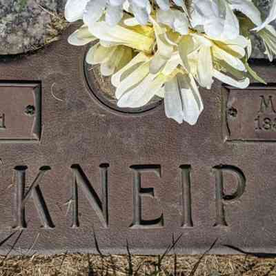 Grave-marker photo, courtesy Ancestry.com Ackerman/Kneip/Fleischer/Hagen Family Tree by Jackie Ausk: John P. and Margaret E. (Beitz) Kneip, Cemetery, Ada, MN