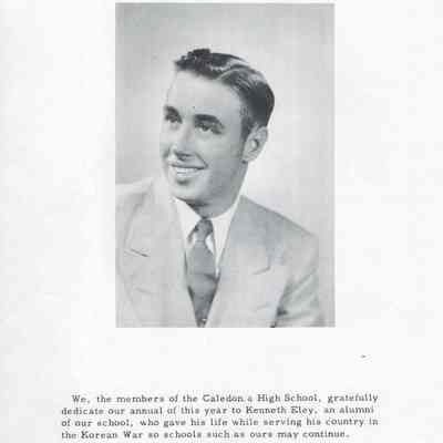 Caledonia High School 1954 Yearbook: Dedication, page 2