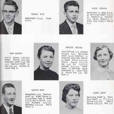 Hatton High School 1956 Yearbook: Class of 1956 Senior photographs, page 3