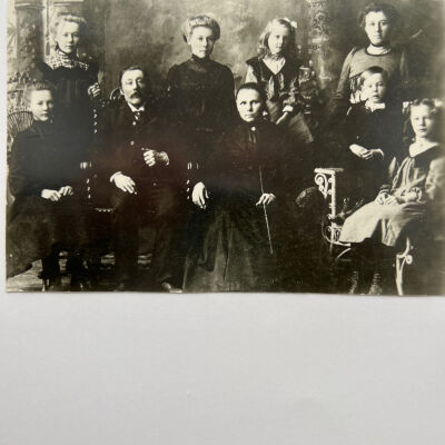 Woie family: Ove and Mrs. Woie, 1881 settler-farmers by Clifford, Traill County, Dakota Territory