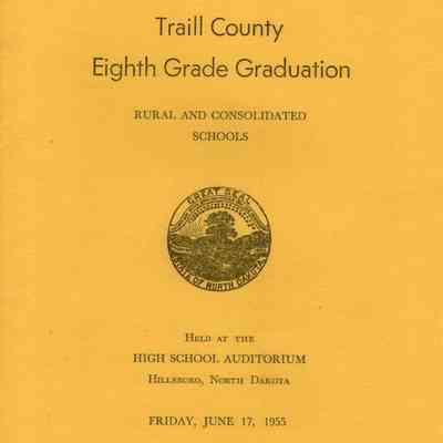 Traill County Rural Schools, Eighth Grade Graduation, 1955
