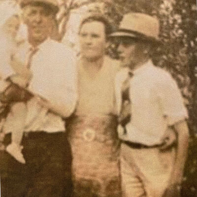 Niece Ardis Kvitne, Gordon's parents John (Johan) & Elisie Gunderson and Gordon Gunderson