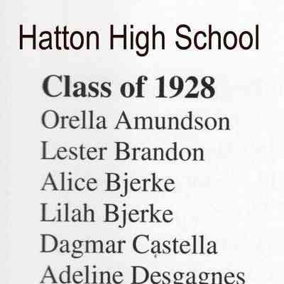 Hatton High School 1928: Class of 1928 list of graduating students