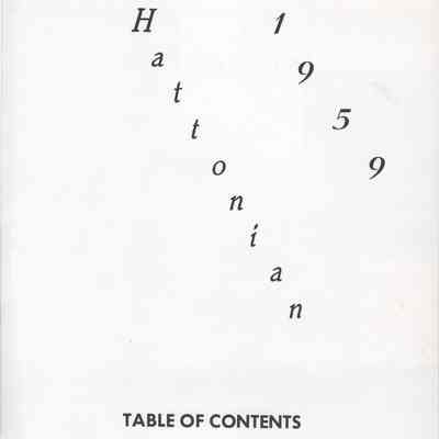Hatton High School: 1959 Yearbook title page