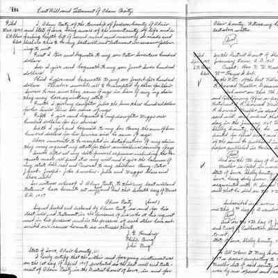 District Court document, Adair County, Iowa: Last Will-and-Testament of Adam Beitz, courtesy Ancestry.com