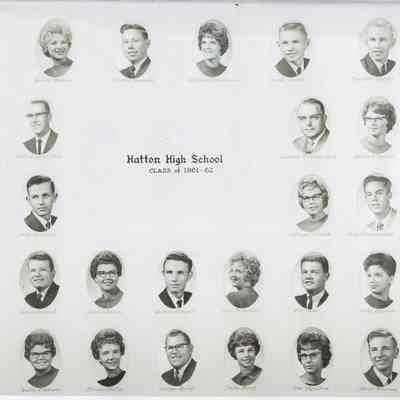 Hatton High School: Class of 1962 graduating students