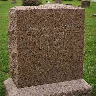 Grave-marker, William Fleischer: Cemetery, Grandin, ND, courtesy US Find-a-Grave