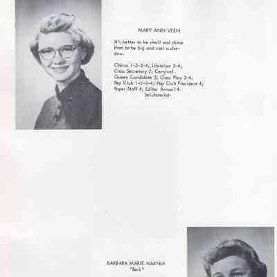Hillsboro High School 1954 Yearbook: Class of 1954 Senior photographs, page 18