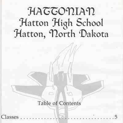 Hatton High School 1990 Yearbook: Title and contents page
