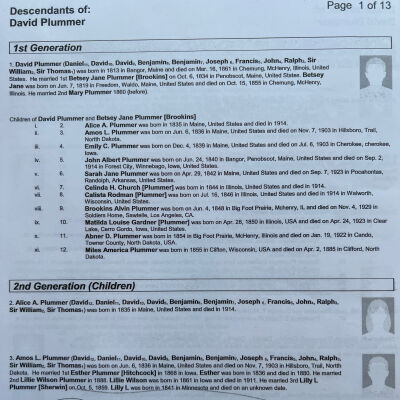 Page one of thirteen