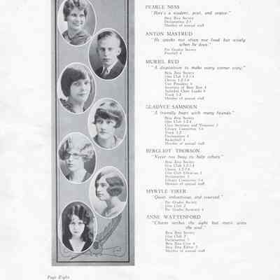 Hatton High School 1930 Yearbook: Class of 1930 Senior photographs, page eight