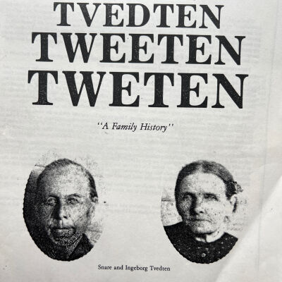 Tweten family: Snare and Ingeborg Tweten, and their descendants who reside in Grand Forks and Traill County, ND.