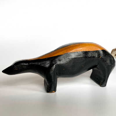 Hand-Carved Skunk Figurine - McGee