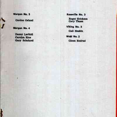 Traill County Rural Schools: 12 June 1959 Eighth Grade Graduates, page 2