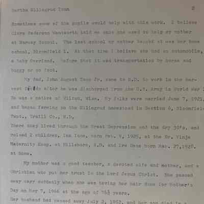 Page 2: Bertha Ellingrud by Ina (Tonn) Schlichtmann