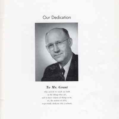 Hillsboro High School 1953 Yearbook: Dedication page