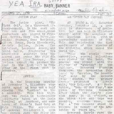 Hillsboro High School 1939 News (Nov-Dec)