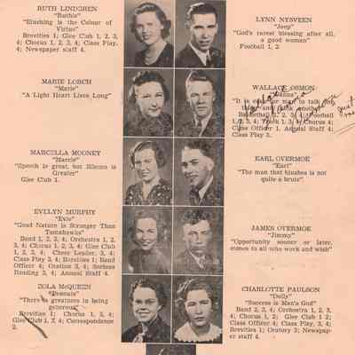 Hillsboro High School 1939 Yearbook: Class of 1939 Senior photographs on page nine