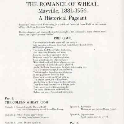 Mayville Diamond Jubilee, 1881-1956: Jubilee Historical Pageant