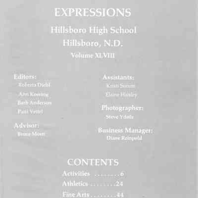 Hillsboro High School: 1976 Yearbook title and contents page