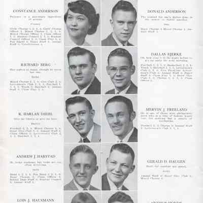 Hillsboro High School 1950 Yearbook: Class of 1950 Senior photographs, page 1