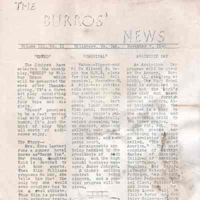 Hillsboro High School 1940 News: November 7 issue