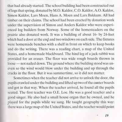 Kaldor Settlement on the Goose River, by John E. Bagstad: Page 19