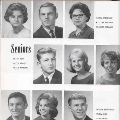 Hatton High School 1964 Yearbook: Class of 1964 Senior photographs, page 1