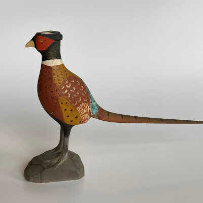 Carved Wooden Pheasant