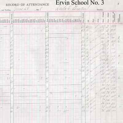 Ervin School No. 3, 1917-1918 Teacher's Register: Leila Euren, Teacher