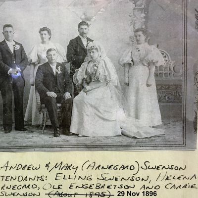 Carrie Swenson, at right at brother Andrew's wedding