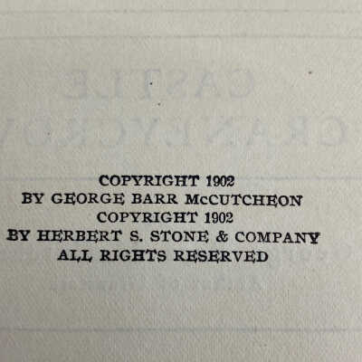 Copyright page: Castle Craneycrow - Lillie Plummer Library