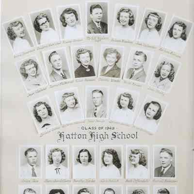 Hatton High School: Class of 1949 graduating students