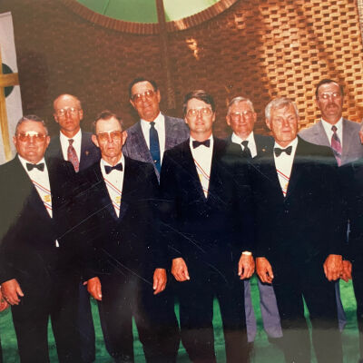 Fourth Degree Knights of Columbus members, 1992, St. Rose of Lima Catholic Church, Hillsboro, ND.