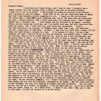 1890 letter to Stina of Grandin, DT, from husband CW Fleischer of Helena, MT: Dated 9 March 1890, translated to English by Walt Bohnsack; original in hand-written German