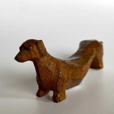 Hand-Carved Dog Figurine - McGee