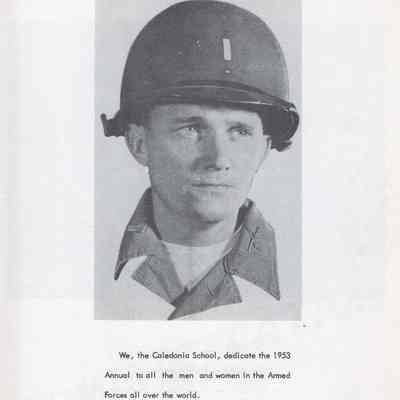 Caledonia High School 1953 Yearbook: Dedication, page 1