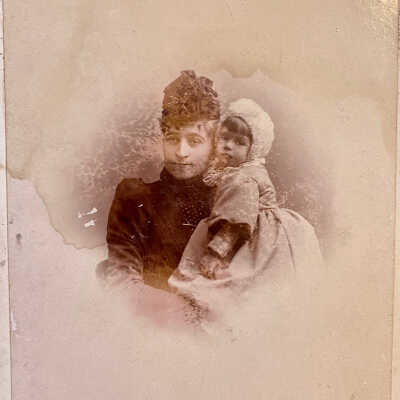 Woman and Child, taken at The Leading Studio, Galesburg, Illinois
