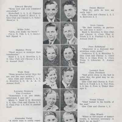 Hillsboro High School 1937 Yearbook: Class of 1937 Senior photographs on page eleven